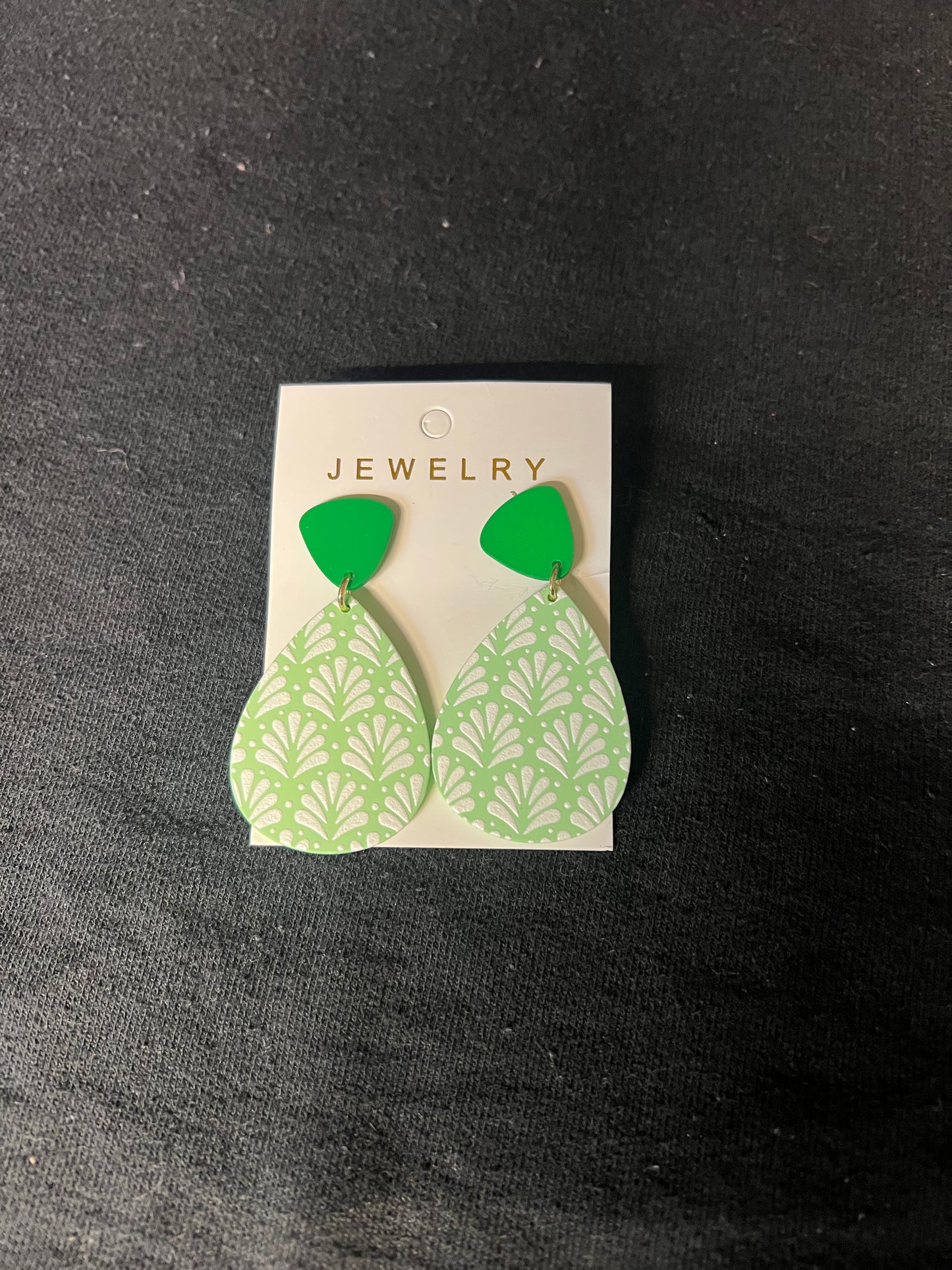 Green Dangle Earrings