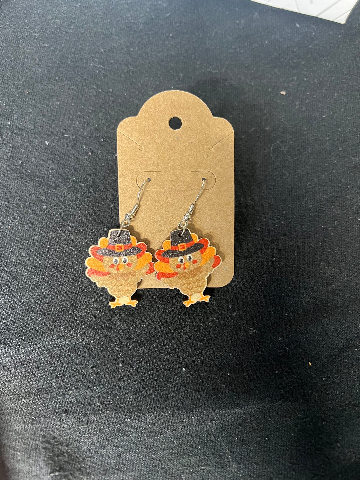 Small Turkey Dangle Earrings