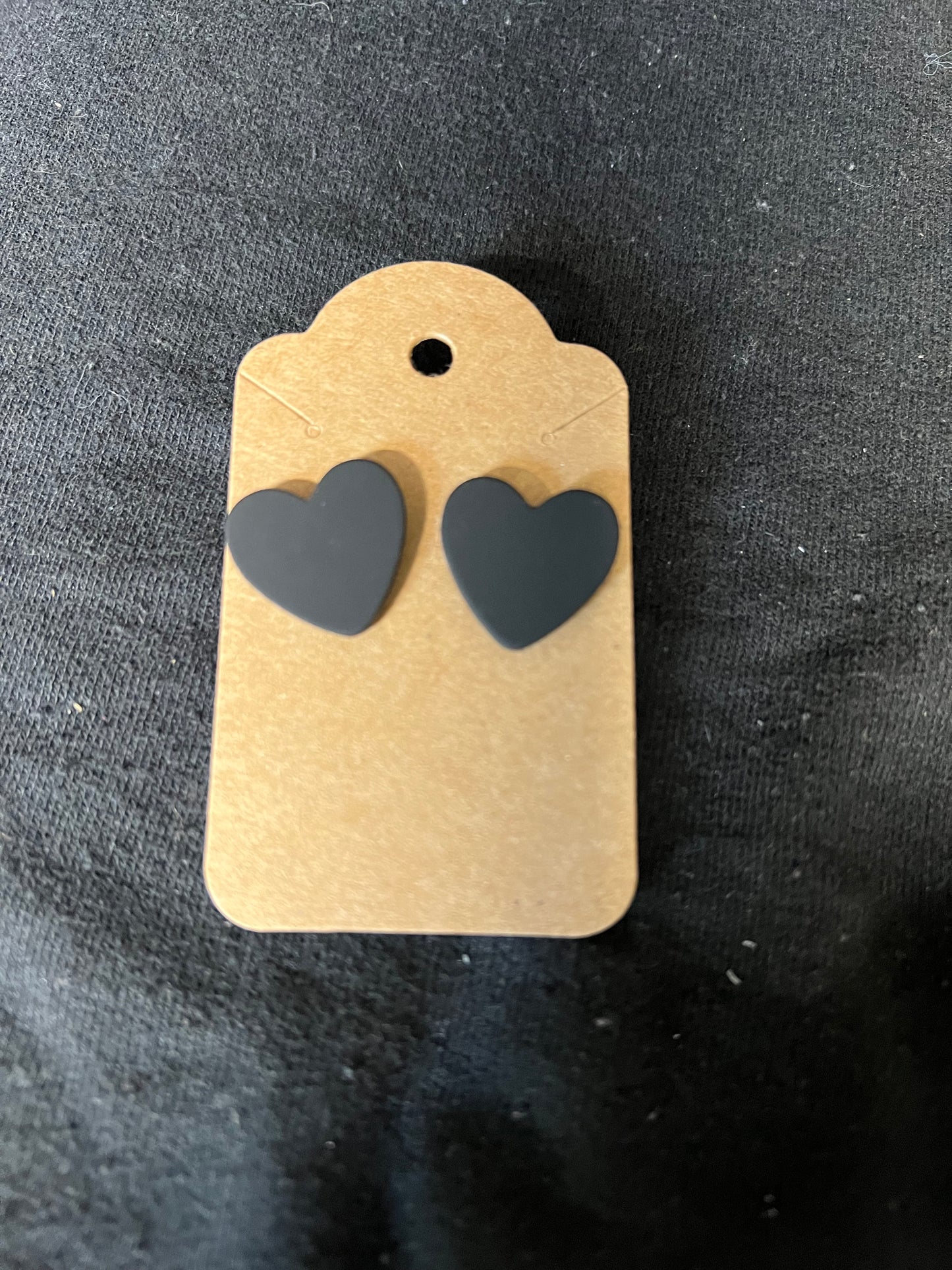 Black Heart Earrings