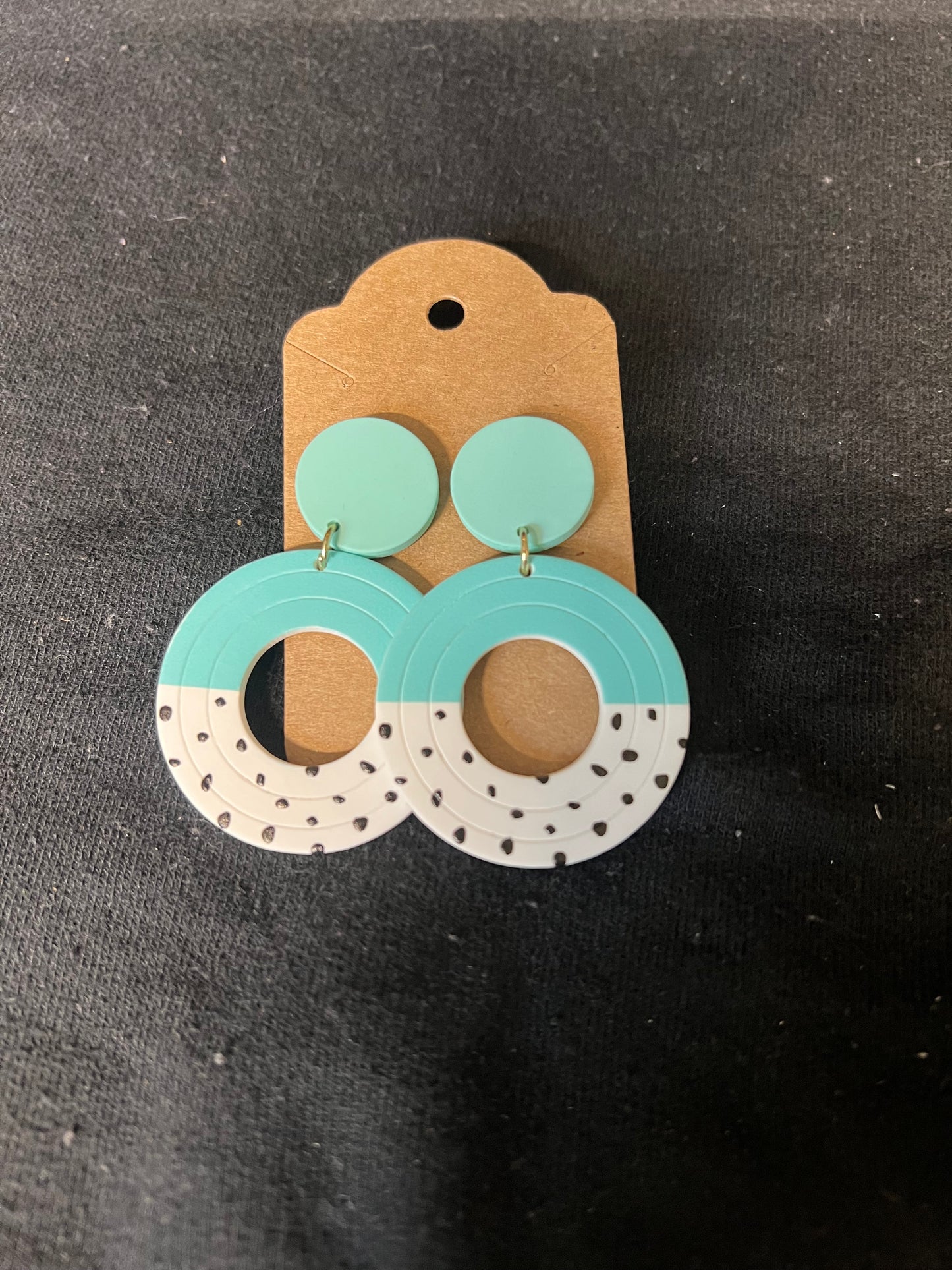 Blue Circle Earrings