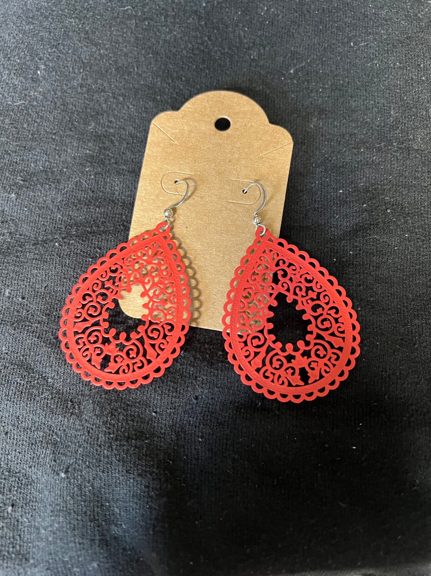 Red Dangle Earrings