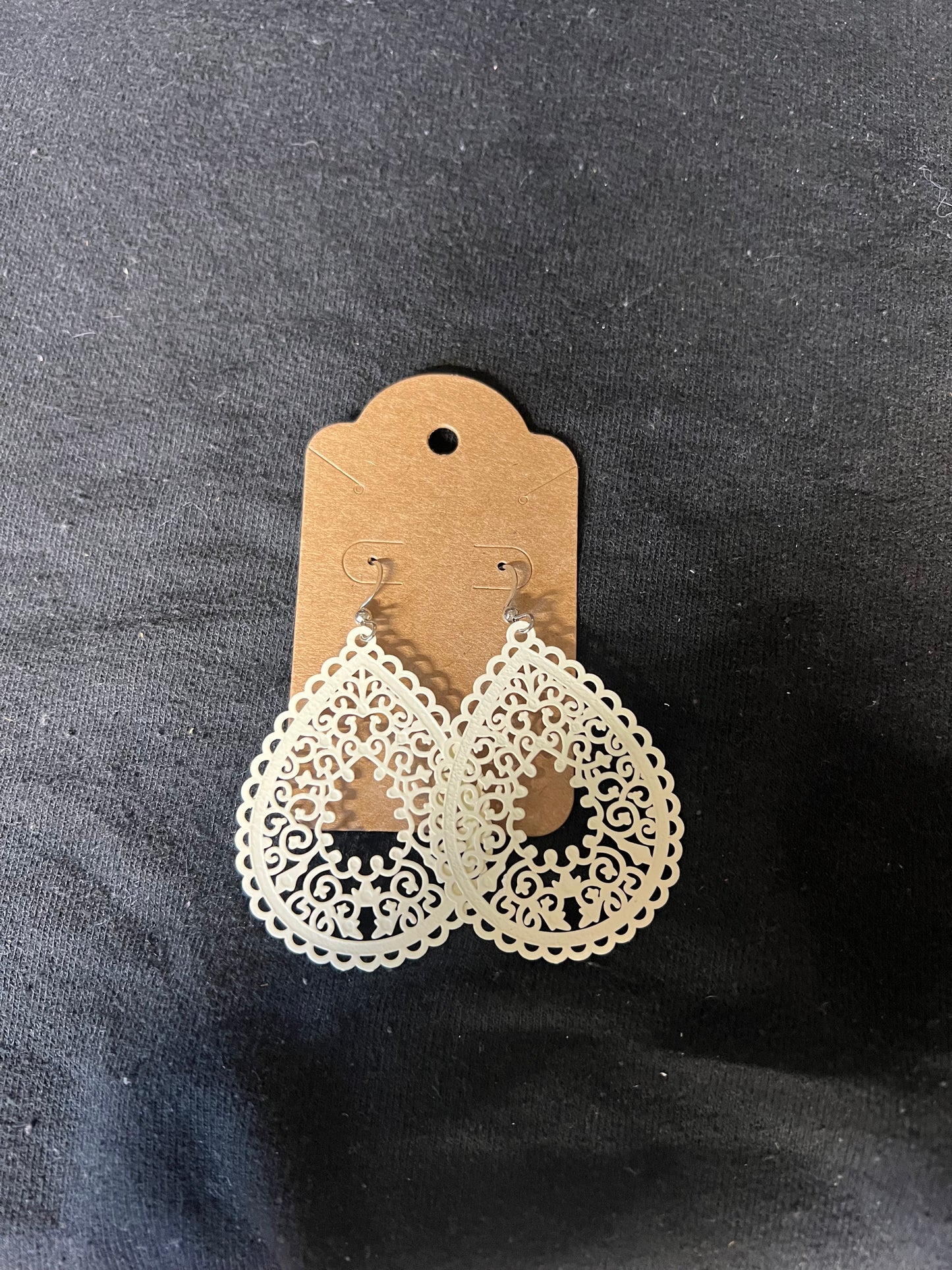 White Dangle Earrings