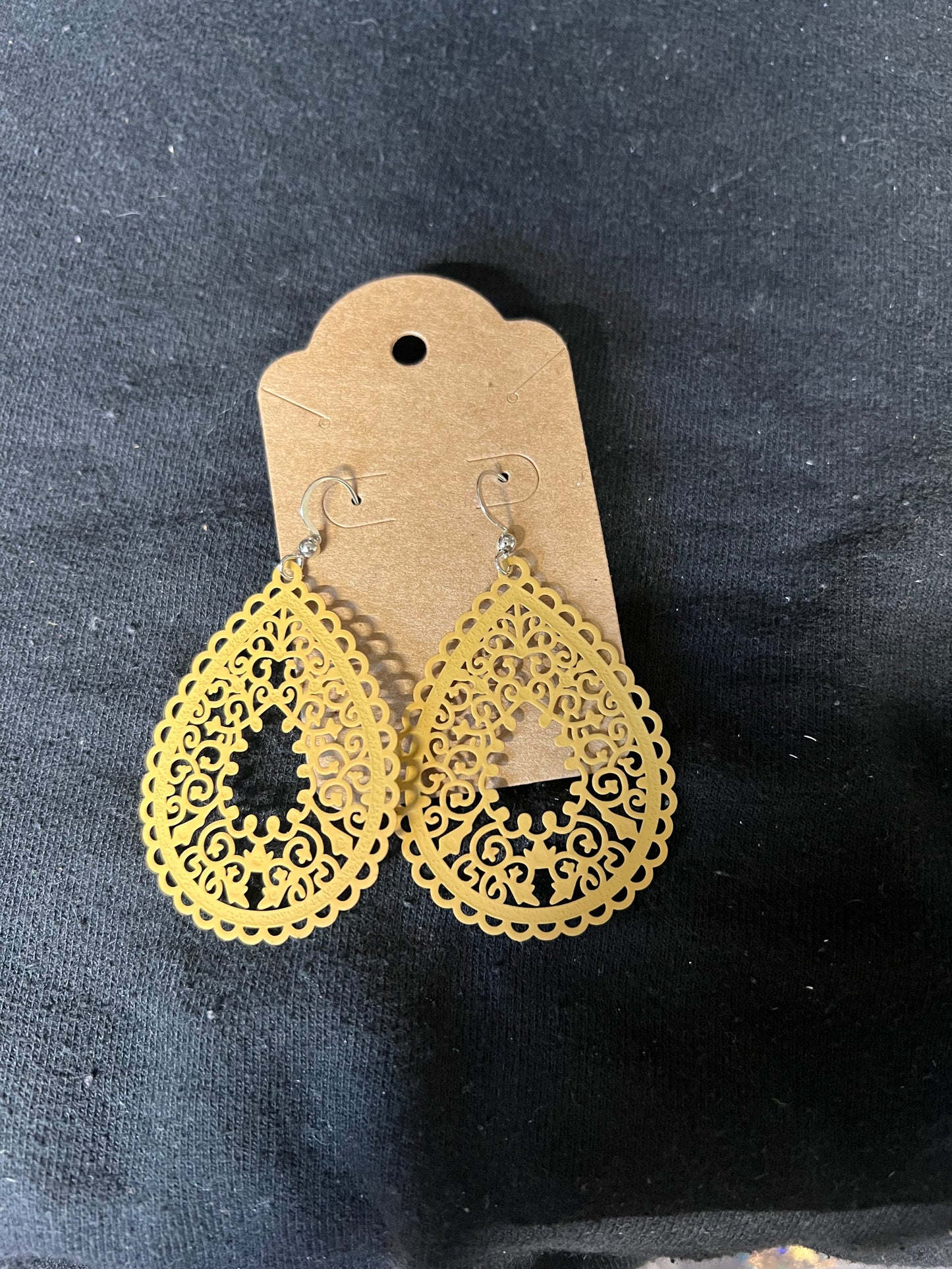 Yellow Dangle Earrings
