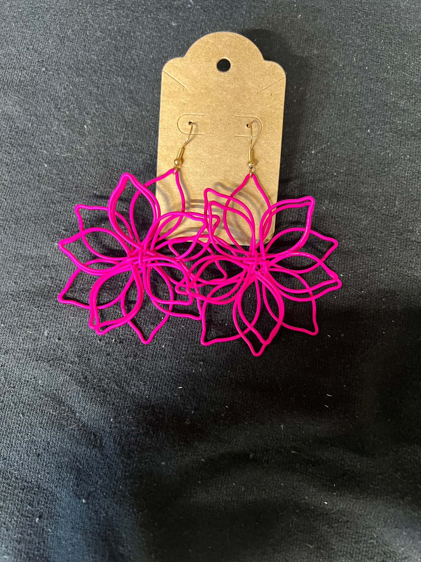 Pink Flower Earring
