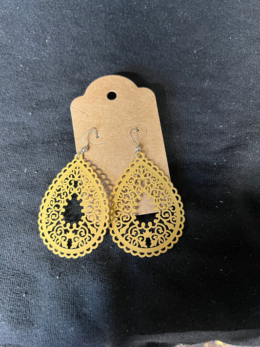 Yellow Dangle Earrings